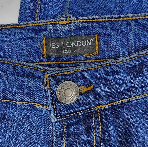 Yes London Jeans Italy Factory Distressed Patch Detail Straight Leg 38 x 29 - Picture 5 of 6